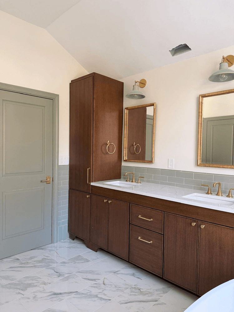 Mahogany double vanity