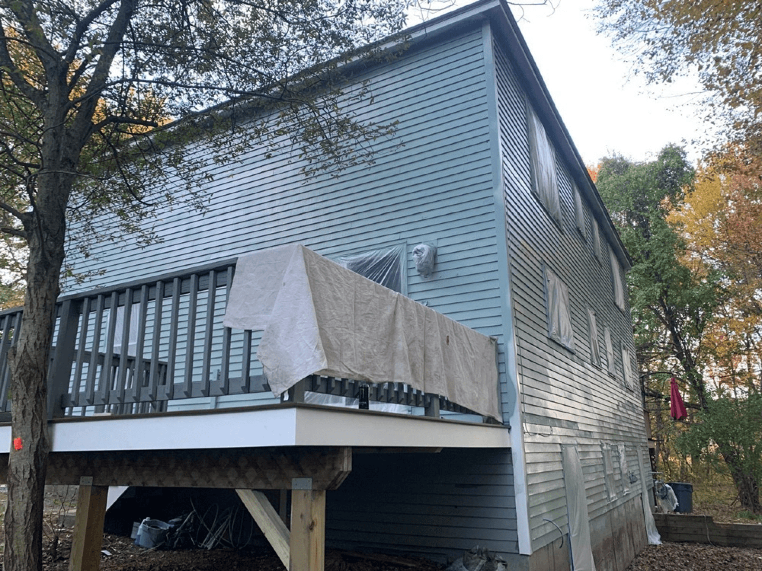 Outdoor deck area